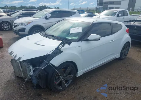 2015 Hyundai Veloster Turbo z USA, uszkodzony, nr VIN KMHTC6AEXFU223001